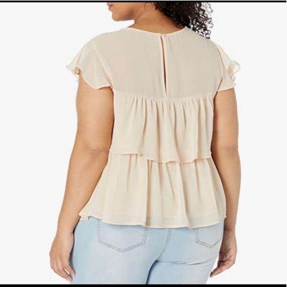 FOREVER 21 CHIFFON LACE TOP - BLACK SIZE 2X (NEW WITH TAGS) - Picture 3 of 3